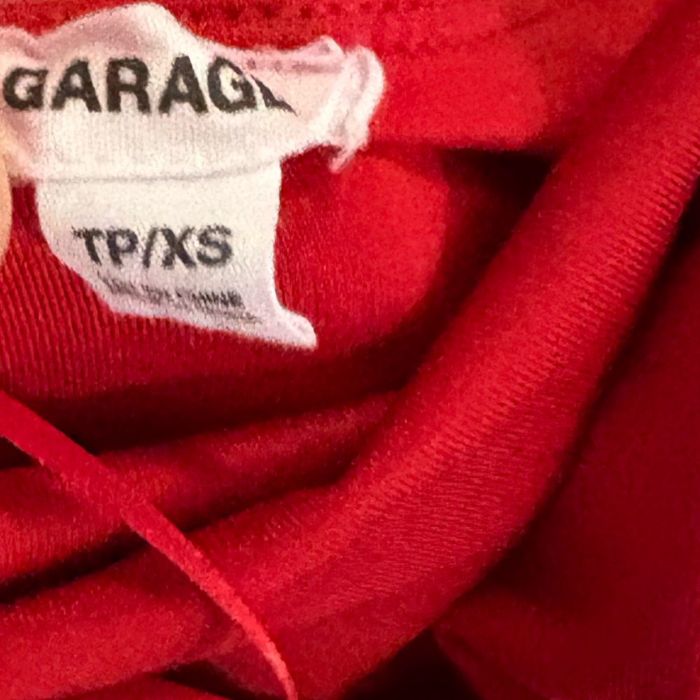 Garage deep plunge cowl neck mini dress (Xs) - Red - Picture 6 of 10